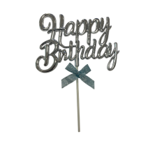 Torta beszúró " Happy Birthday" - 44. ( Ezüst ) sütés és főzés