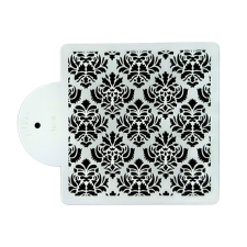  Torta stencil, barokk virág mintás, 17x17 cm sütés és főzés