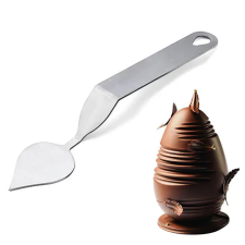  Tortaformázó és csokoládé levéldísz készítő fém spatula – Kicsi csepp konyhai eszköz