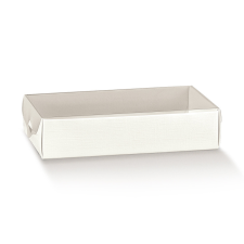 Tortastúdió Mézeskalács doboz, áttetsző tetővel, fehér, 250×190×30 mm sütés és főzés