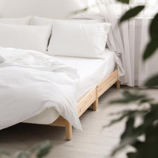  Törtfehér pamutszatén gumis lepedő 90*200 lakástextília