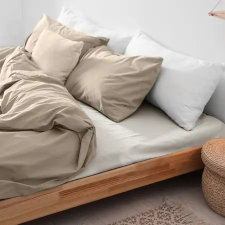  Törtfehér színű flanel gumis lepedő 140x200 cm-es matracra lakástextília