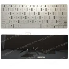 Toshiba dynaPad WT12PE-A64 gyári billentyűzet (US kiosztás, ezüst kerettel) laptop alkatrész