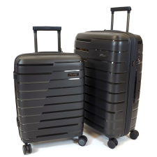 TOUAREG TP négykerekű fekete bőröndszett-2db TP-fekete S M szett kézitáska és bőrönd
