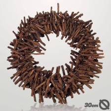  Tövises koszorú barna 30cm 8/# dekorációs kellék