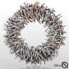  Tövises koszorú szürke 30cm 8/#