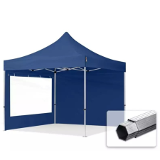  TP 3x3m összecsukható 800N alumínium pavilon, 2 db oldalfallal - kék kerti bútor
