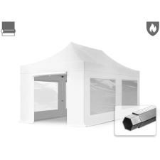  TP 3x6m összecsukható 850N alumínium pavilon, 4 db oldalfallal, tűzálló - fehér kerti bútor