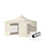  TP 4x4m összecsukható 750N acél vázas pavilon, 4 db oldalfallal - krém