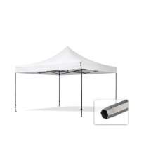  TP 4x4m összecsukható 750N acél vázas pavilon, oldalfal nélkül - fehér kerti bútor