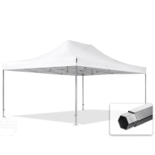  TP 4x6m összecsukható aluminium 800N pavilon, oldalfal nélkül - fehér kerti bútor