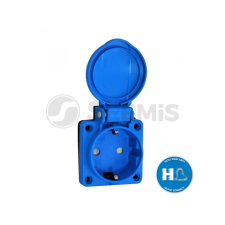 TP Electric BEÉPÍTHETŐ MŰANYAG DUGALJ CSAPFEDELES KÉK 16A, GYERMEKVÉDELEMMEL (IP54) GYORS BEKÖTÉSSEL villanyszerelés