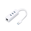 TP-Link Átalakító USB 3.0 to Ethernet Adapter 1000Mbps + 3 USB 3.0 port, UE330