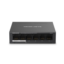 TP-Link MERCUSYS Switch 6x100Mbps(4xPOE+), Fémházas Asztali, MS106LP hub és switch