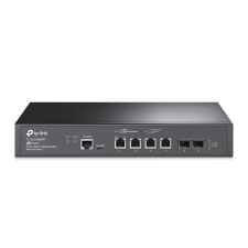 TP-Link Switch 4x10Gbps(POE++) + 2x10Gbps SFP+ 1xkonzol port, Menedzselhető Rackes, TL-SX3206HPP hub és switch