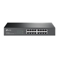 TP-Link Switch - TL-SG1016D (16 port, 1000Mbps; fém ház, rackbe szerelhető) hub és switch