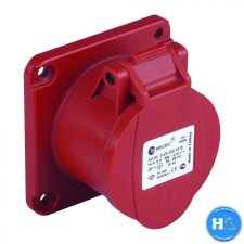 TPLAST 5x32A - Beépíthető dugalj (rugós - gyors bekötésű) IP44 75x75 egyenes villanyszerelés