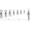 Trabucco BB SWIVEL SOLID RING 6db 01, forgó