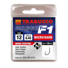 Trabucco F1 Maggot mikro szakállas horog 18 15 db horog