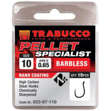  Trabucco Pellet Specialist Barbless szakáll nélküli horog, méret: 14 horog