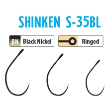 Trabucco Shinken Hooks S-35Bl Bn #8 10 db szakáll nélküli horog horog