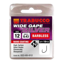  Trabucco Wide Gape Silver szakáll nélküli horog, méret: 14 horog