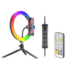 TRACER Ring Light 8 W/26 cm/600-1700 lm/RGB/gyűrűs LED lámpa mini állvánnyal