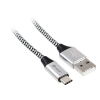 TRACER TRAKBK46265 USB 2.0 Type-C apa - USB 2.0 A apa, 1 m Fekete-Ezüst kábel