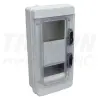 TRACON 1F Fogyasztásmérő szekrény, almérőhöz 1×5mod+100×80, H×W×D=365×182×98mm, IP65, IK10