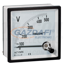 TRACON ACVM96-120 Analóg váltakozó áramú voltmérő 96×96mm, 120V AC mérőműszer