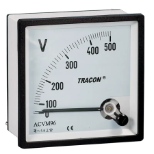 TRACON ACVM96-30 Analóg váltakozó áramú voltmérő 96×96mm, 30V AC mérőműszer