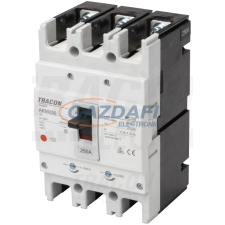TRACON AKM2-250 Kompakt megszakító 3P,250A,Ir=(0,8-1,0)In,400/415V, 50/60Hz, Icu=36kA, Ics=25kA villanyszerelés