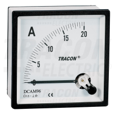 TRACON Analóg egyenáramú ampermérő közvetlen méréshez 96×96mm, 20mA DC villanyszerelés