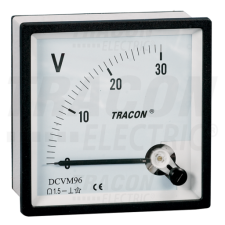 TRACON Analóg egyenáramú voltmérő72×72mm, 450V DC mérőműszer