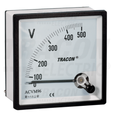 TRACON Analóg váltakozó áramú voltmérő48×48mm, 450V AC mérőműszer