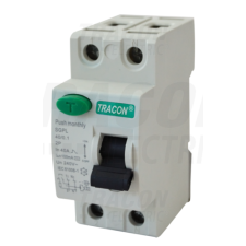 TRACON Áram-védőkapcsoló, 2 pólusú25A, 300mA,4,5 kA, 2P villanyszerelés