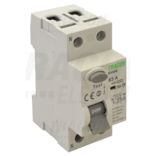 TRACON Áram-védőkapcsoló, 2 pólusú63A, 30mA, 6kA, A villanyszerelés