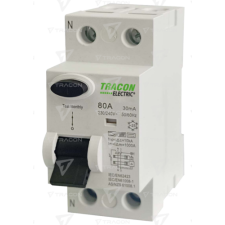 TRACON Áram-védőkapcsoló, 2 pólusú  25A, 30mA, 10kA, B villanyszerelés