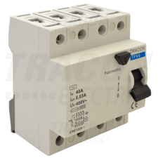 TRACON Áram-védőkapcsoló, 4 pólusú25A, 300mA, 6kA, AC villanyszerelés