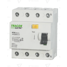 TRACON Áram-védőkapcsoló, 4 pólusú  80A, 300mA, 10kA, A/S villanyszerelés