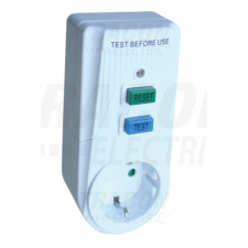 TRACON Áram-védőkapcsolós adapter, oldalsó védőérintkezővel16A, 30mA, 6kA, IP40, A / AC, E2 villanyszerelés