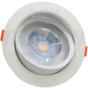 TRACON Beépíthető álmennyezeti LED lámpatest, forgatható 200-240 V, 50Hz, 7W, 4000K, 450lm, 38°, IP20, EEI=G