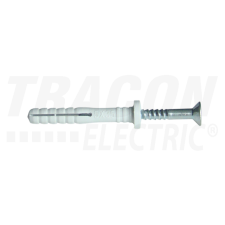 TRACON Beüthető tipli+csavar, szürkeM6×80mm, PA6.6 villanyszerelés