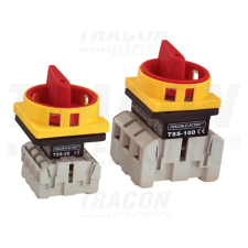 TRACON Biztonsági lakatolható szakaszoló kapcsoló400V, 50Hz, 80A, 4P, 22kW, 64×64mm villanyszerelés