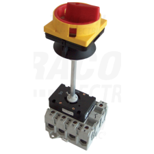 TRACON Biztonsági lakatolható szakaszoló kapcsoló ajtókupplunggal400V, 50Hz, 20A, 4P, 5,5kW, 48×48mm villanyszerelés