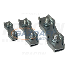 TRACON BSZ2-8 Sodronyszorító bilincs, dupla, acél d=8-9mm, M6 villanyszerelés