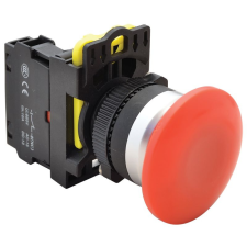 Tracon Budapest Kft. Tracon gombafejű nyomógomb, piros, 1xNC, 5A, 40mm, IP65 NYG3-MR villanyszerelés