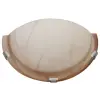 Tracon Budapest Kft. Üveg oldalfali fél UFO lámpatest, bézs E27, max.1×60W, D=300 mm UFO-F-B Tracon