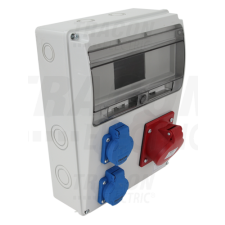 TRACON Csatlakozó doboz, védelem nélkülOut:2×SCHUKO+1×16A(3P+N+E) villanyszerelés