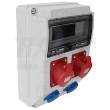 TRACON Csatlakozó doboz, védelem nélkülOut:2×SCHUKO+2×32A(3P+N+E) villanyszerelés